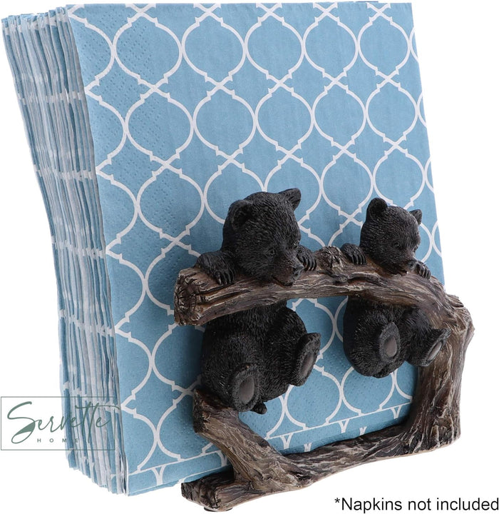 Twin Bears on Branch Napkin Holder
