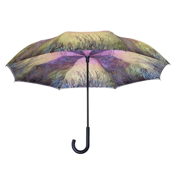 Umbrella - Reverse Close Waterlilies at Sunset