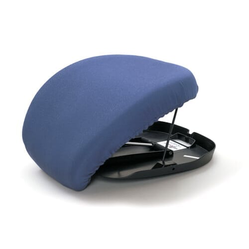 Full view of UpEasy Lifting Cushion cushion on a plain background, showing its shape and supportive material.