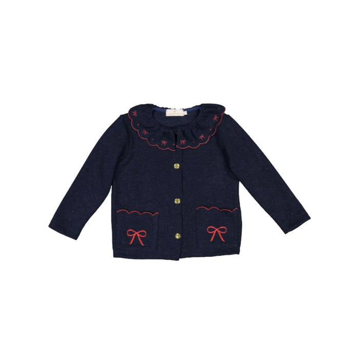 Valentina Navy Blue Bows Cardigan