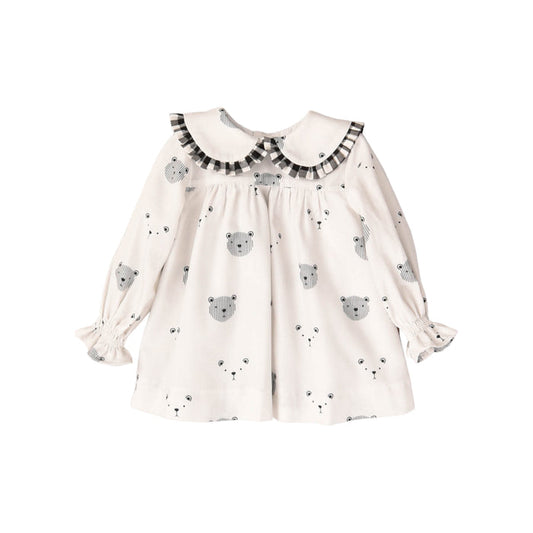 Vero Bear Ivory and Black Dress
