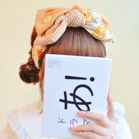 Vintage Bread Check Bow Headband