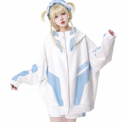 Blue & White / Jacket / M