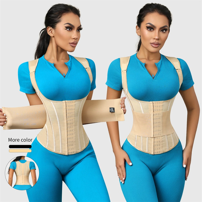 Waist Cincher Corset Double Belt Wrap Girdle Shapewear Tummy Control Waist