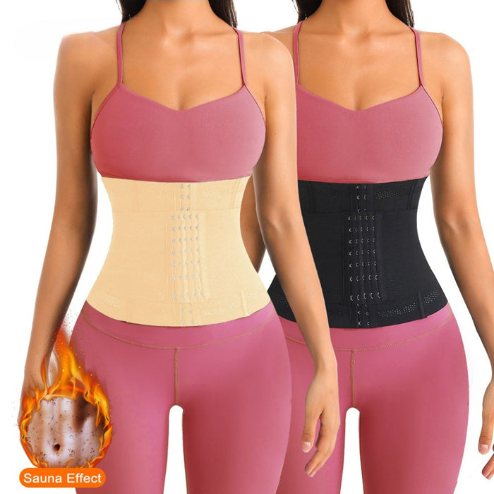 Waist Trainer Corsets with Steel Bone Sweat Belt Sauna Suit for Fitness Body Shaper