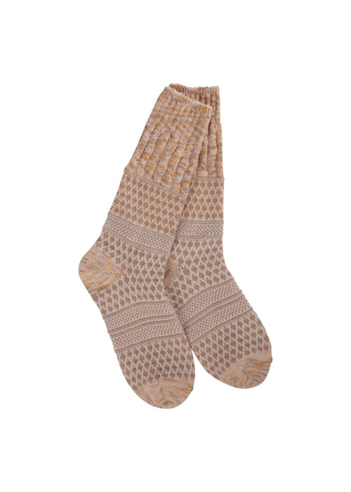 Weekend Gallery Textured Crew Socks (Rose Multi)