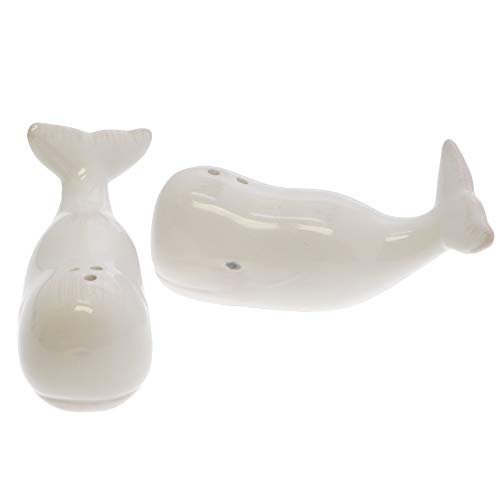 White Whale Salt and Pepper Shaker