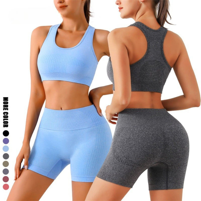 Women Push Up Seamless Butt Lift Pant Sports Bra Workout Gym Scrunch Yoga Set