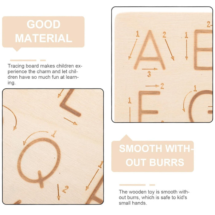 Wood Letter Practicing Board