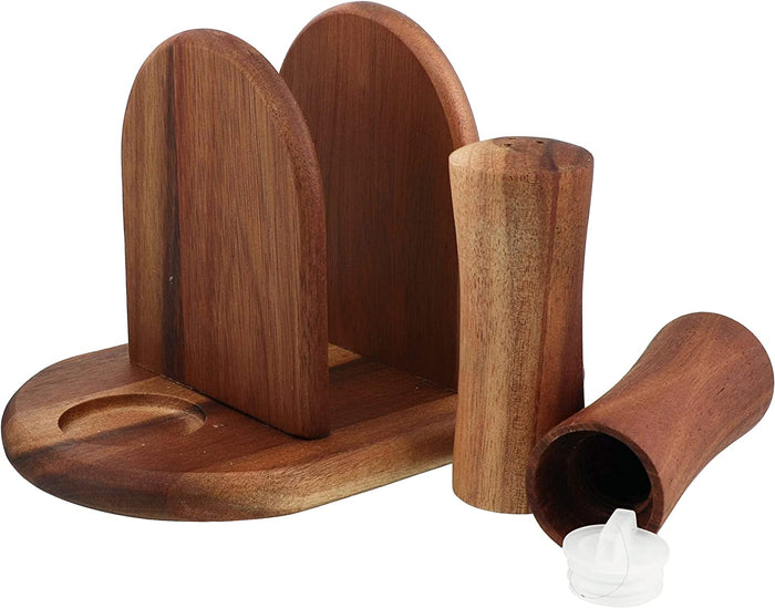 Wood Napkin and Salt & Pepper Shaker Combo