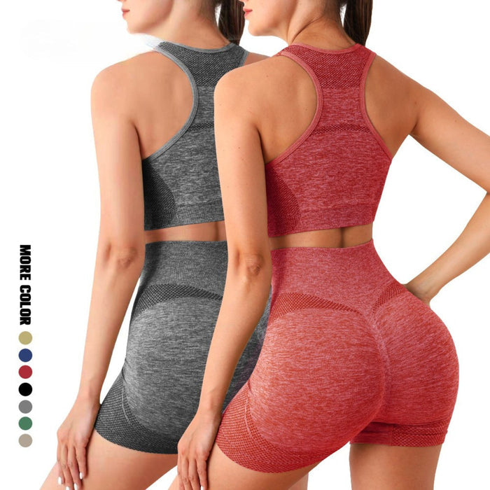 Yoga Short Workout Fitness Bra High Waist Yoga Leggings Set