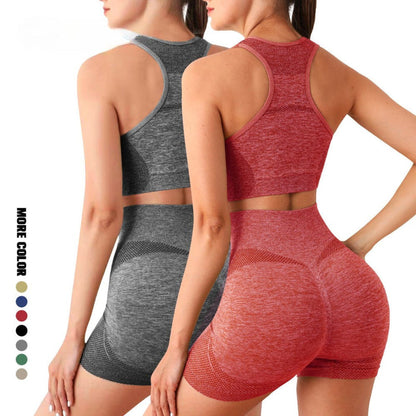 Yoga Short Workout Fitness Bra High Waist Yoga Leggings Set